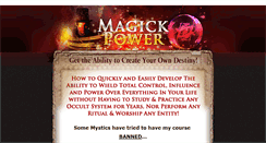 Desktop Screenshot of magickpower.com