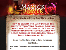 Tablet Screenshot of magickpower.com